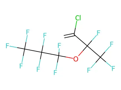 2-Chloro-3-heptafluoropropoxy-3,4,4,4-tetrafluorobut-1-ene structure
