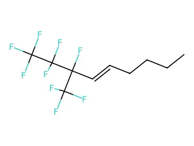 1,1,1,2,2,3-hexafluoro-3-(trifluoromethyl)non-4-ene structure