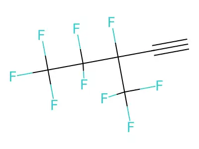 3,4,4,5,5,5-Hexafluoro-3-(trifluoromethyl)pent-1-yne structure