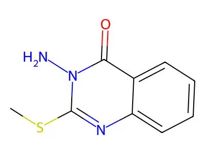3-amino-2-(methylthio)quinazolin-4(3H)-one structure