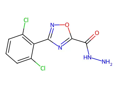 3-(2,6-Dichlorophenyl)-1,2,4-oxadiazole-5-carbohydrazide structure