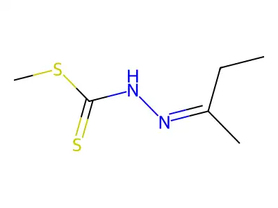 methyl N-(butan-2-ylideneamino)carbamodithioate structure