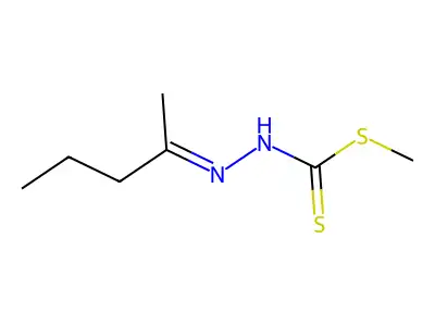 methyl N-(pentan-2-ylideneamino)carbamodithioate structure