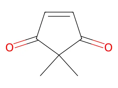 2,2-Dimethylcyclopent-4-ene-1,3-dione structure