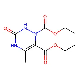 Diethyl 5-methyl-3-oxo-3,4-dihydro-1,2,4-triazine-1,6(2H)-dicarboxylate structure
