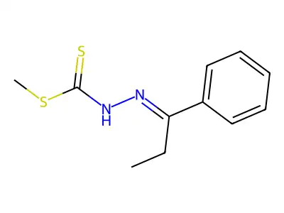 methyl N-(1-phenylpropylideneamino)carbamodithioate structure