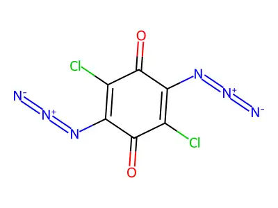 2,5-Diazido-3,6-dichlorocyclohexa-2,5-diene-1,4-dione structure