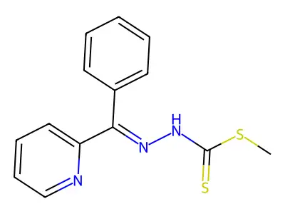 methyl N-[(Z)-[phenyl(pyridin-2-yl)methylidene]amino]carbamodithioate structure