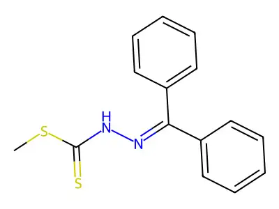 methyl N-(benzhydrylideneamino)carbamodithioate structure