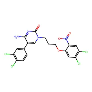 4-amino-1-[3-(4,5-dichloro-2-nitrophenoxy)propyl]-5-(3,4-dic structure