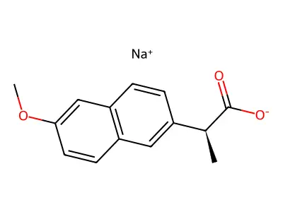 2-(6-甲氧基萘-2-基)丙酸钠 structure