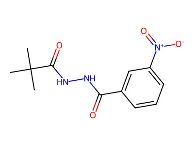 N'-(2,2-dimethylpropanoyl)-3-nitrobenzohydrazide structure
