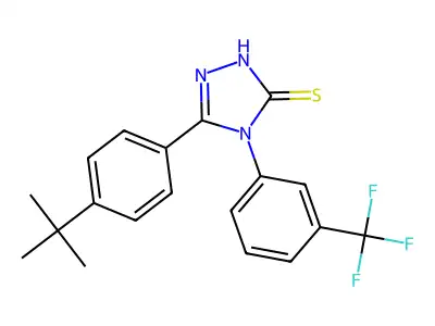 5-(4-tert-Butylphenyl)-4-[3-(trifluoromethyl)phenyl]-1,2,4-triazole-3-thiol structure