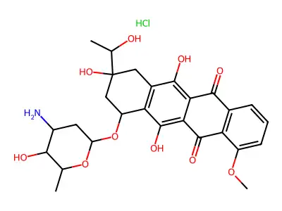 9-Hydroxymethyl-9-deacetyldaunorubicin hydrochloride structure