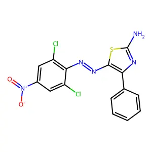 5-[(2,6-Dichloro-4-nitrophenyl)diazenyl]-4-phenyl-1,3-thiazol-2-amine structure