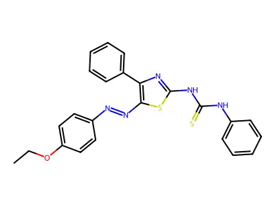 1-[5-[(4-Ethoxyphenyl)diazenyl]-4-phenyl-1,3-thiazol-2-yl]-3-phenylthiourea structure
