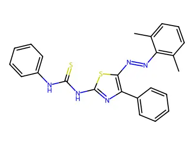 1-[5-[(2,6-Dimethylphenyl)diazenyl]-4-phenyl-1,3-thiazol-2-yl]-3-phenylthiourea structure