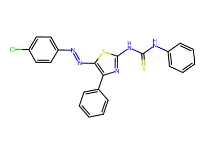 1-[5-[(4-Chlorophenyl)diazenyl]-4-phenyl-1,3-thiazol-2-yl]-3-phenylthiourea structure