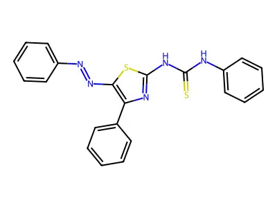 1-Phenyl-3-(4-phenyl-5-phenyldiazenyl-1,3-thiazol-2-yl)thiourea structure