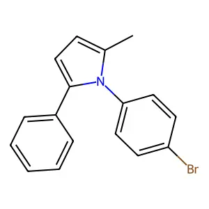 Pyrrole, 1-(p-bromophenyl)-2-methyl-5-phenyl- structure