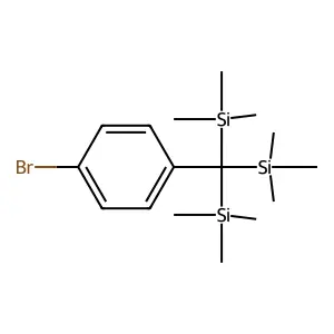 ((4-Bromophenyl)[bis(trimethylsilyl)]methyl)(trimethyl)silane structure