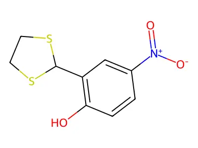2-(1,3-Dithiolan-2-yl)-4-nitrophenol structure