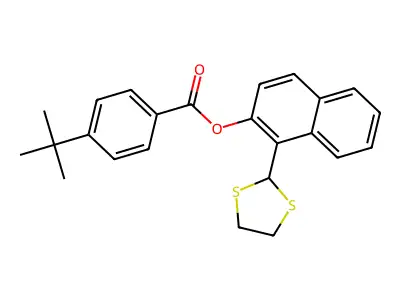 1-(1,3-Dithiolan-2-yl)-2-naphthalenyl 4-(1,1-dimethylethyl)benzoate structure