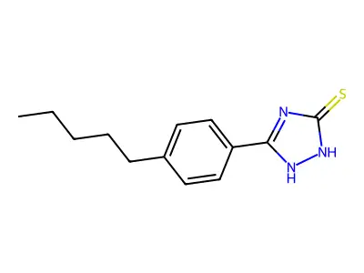 5-(4-pentylphenyl)-4H-1,2,4-triazole-3-thiol structure