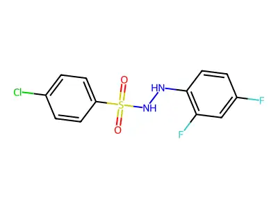 4-chloro-N'-(2,4-difluorophenyl)benzenesulfonohydrazide structure