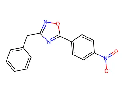 3-Benzyl-5-(4-nitrophenyl)-1,2,4-oxadiazole structure