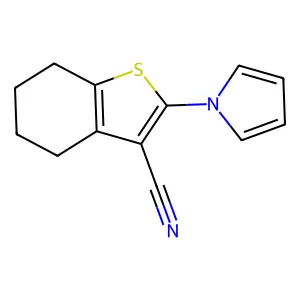 2-(1H-pyrrol-1-yl)-4,5,6,7-tetrahydro-1-benzothiophene-3-carbonitrile structure