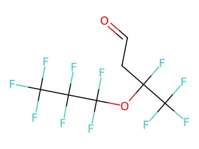 3,4,4,4-Tetrafluoro-3-(heptafluoro-1-propoxy)butanal structure