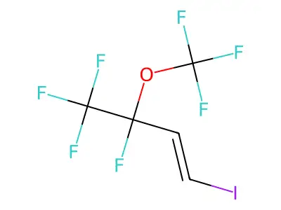 1-Iodo-3,4,4,4-tetrafluoro-3-(trifluoromethoxy)but-1-ene structure