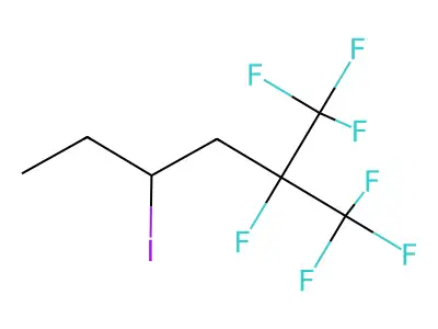1,1,1,2-Tetrafluoro-4-iodo-2-(trifluoromethyl)hexane structure