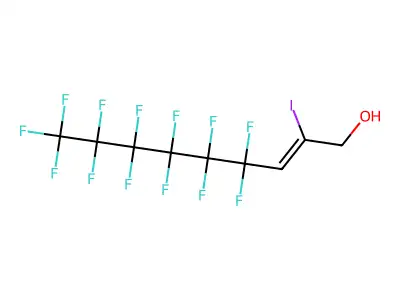4,4,5,5,6,6,7,7,8,8,9,9,9-Tridecafluoro-2-iodonon-2-en-1-ol structure