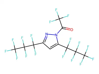 1-Trifluoroacetyl-3,5-bis(heptafluoropropyl)pyrazole structure