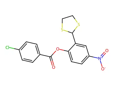 2-(1,3-Dithiolan-2-yl)-4-nitrophenyl 4-chlorobenzoate structure