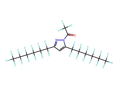 1-Trifluoroacetyl-3,5-bis(perfluorohexyl)pyrazole structure