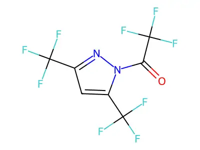 1-Trifluoroacetyl-3,5-bis(trifluoromethyl)pyrazole structure