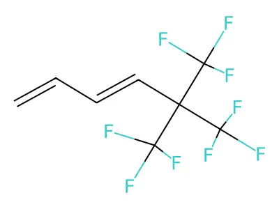 5,5-Bis(trifluoromethyl)-6,6,6-trifluorohexa-1,3-diene structure