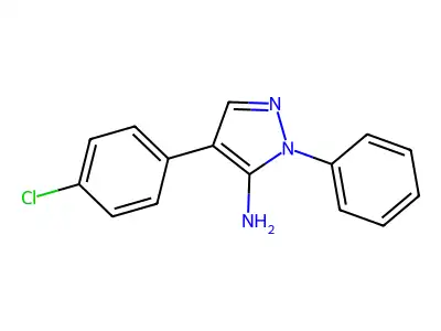 4-(4-chlorophenyl)-1-phenyl-1H-pyrazol-5-amine structure