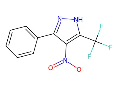 4-nitro-3-phenyl-5-(trifluoromethyl)-1H-pyrazole structure