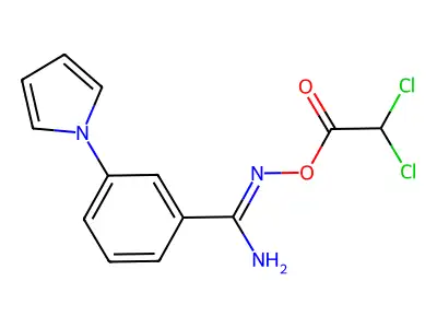 [[Amino-(3-pyrrol-1-ylphenyl)methylidene]amino] 2,2-dichloroacetate structure
