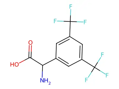 (S)-2-Amino-2-(3,5-bis(trifluoromethyl)phenyl)acetic acid structure