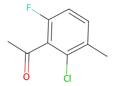 1-(2-Chloro-6-fluoro-3-methylphenyl)ethanone structure