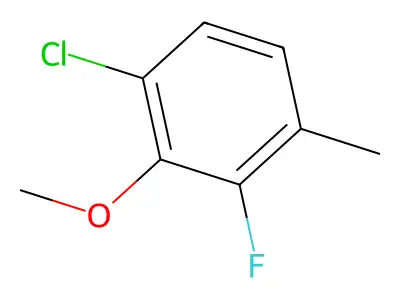 Benzene, 1-chloro-3-fluoro-2-methoxy-4-methyl- structure