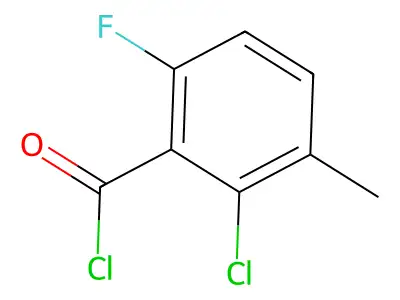2-Chloro-6-fluoro-3-methylbenzoyl chloride structure
