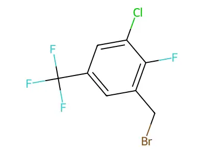 3-Chloro-2-fluoro-5-(trifluoromethyl)benzyl bromide structure