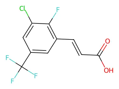 3-Chloro-2-fluoro-5-(trifluoromethyl)cinnamic acid structure