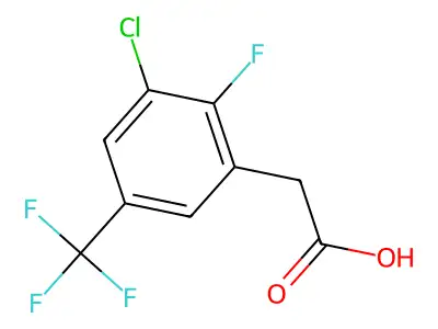 3-Chloro-2-fluoro-5-(trifluoromethyl)phenylacetic acid structure